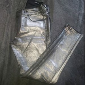 Silver Coated Ankle Jean